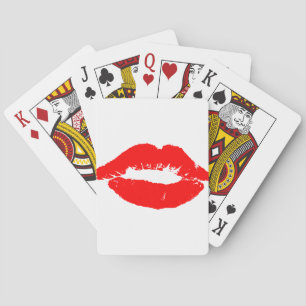 Kiss Lips Red Lipstick Love Passion Valentine Playing Cards