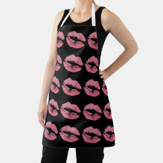 KISS LIPS RETRO WIFE KITCHEN APRON