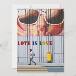 Kiss-Love Is Love Gay/Lesbian Save The Date Card