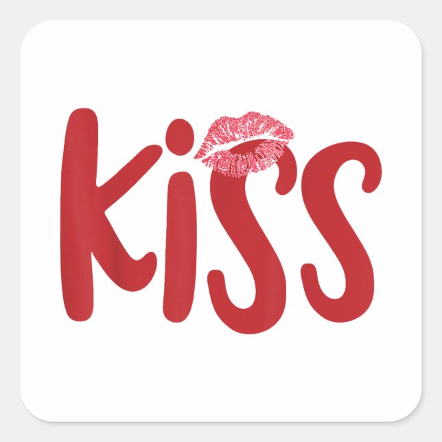 Kiss Marry Kill Girls Group Trio KISS Costume Red  Square Sticker (Front)