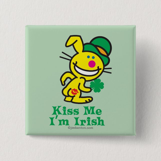 Kiss Me 15 Cm Square Badge (Front)