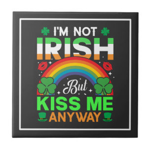 kiss me anyway irish humour design-63942 ceramic tile