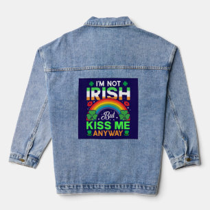 kiss me anyway irish humour design-63942 denim jacket