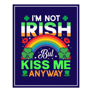 kiss me anyway irish humour design-63942 photo print