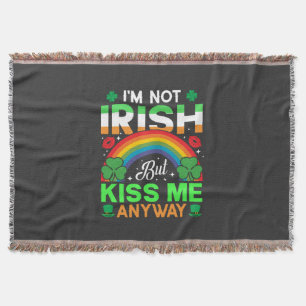 kiss me anyway irish humour design-63942 throw blanket