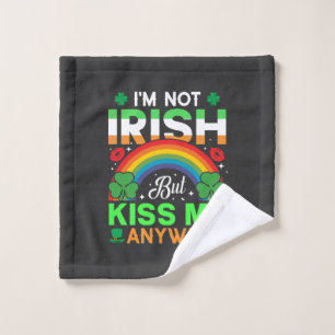 kiss me anyway irish humour design-63942 wash cloth
