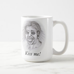 Kiss me! - Bleistiftzeichnung Coffee Mug