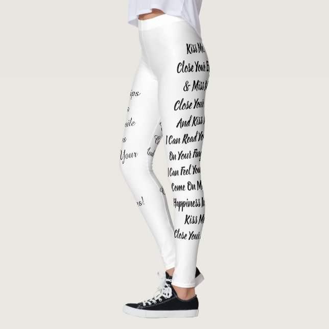 Kiss Me, Close Your Eyes & Miss Me, Close Your Eye Leggings (Left)