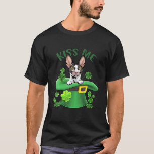 Kiss Me Cute Cornish Rex St Patrick Day T-Shirt