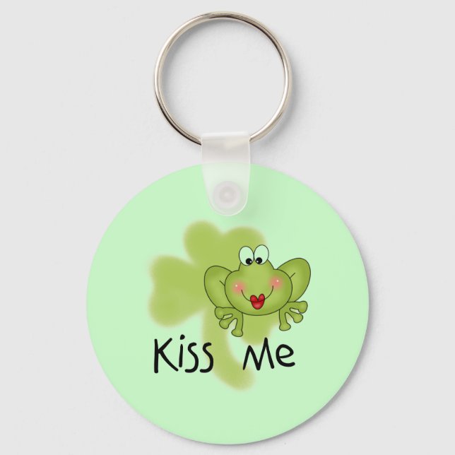 Kiss Me Froggy Tshirts and Gifts Key Ring (Front)