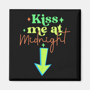Kiss Me Funny Matching Couples Midnight  Magnet