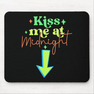 Kiss Me Funny Matching Couples Midnight  Mouse Pad