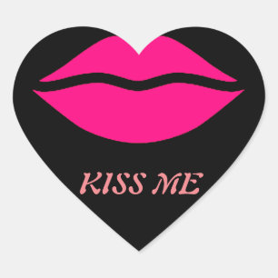 KISS ME HEART STICKER