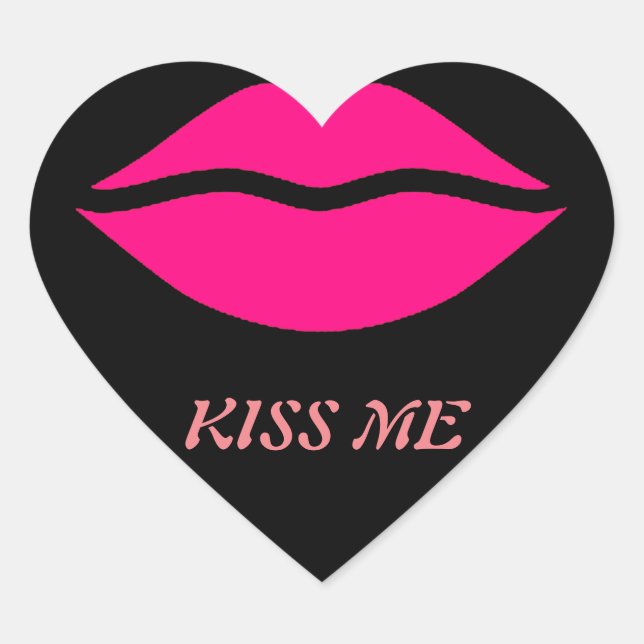 KISS ME HEART STICKER (Front)