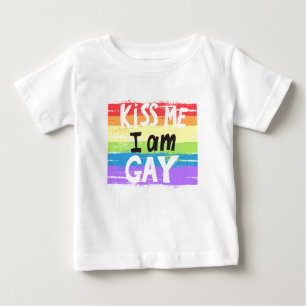 Kiss Me I Am Gay Baby T-Shirt