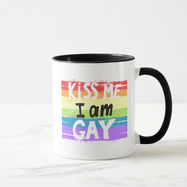 Kiss Me I Am Gay Mug (Right)