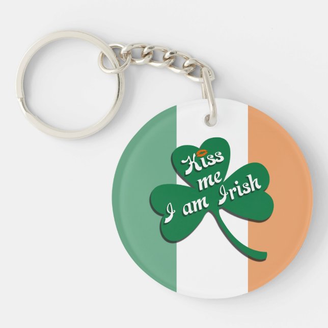Kiss me I am Irish Key Ring (Front)