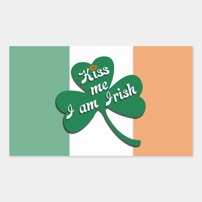 Kiss me I am Irish Rectangular Sticker (Front)