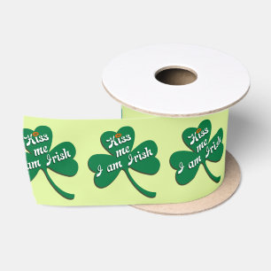 Kiss me I am Irish Satin Ribbon