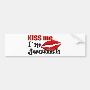Kiss Me I am Jewish Bumper Sticker