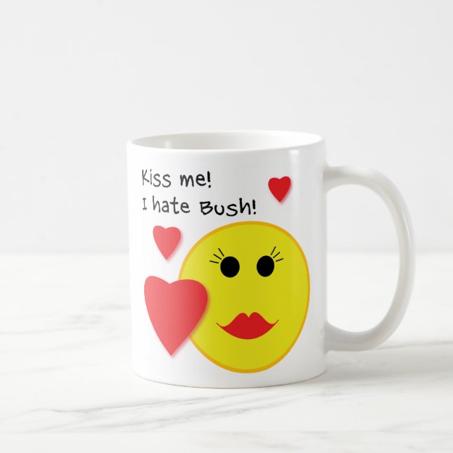 Kiss Me I Hate Bush Coffee Mug (Right)