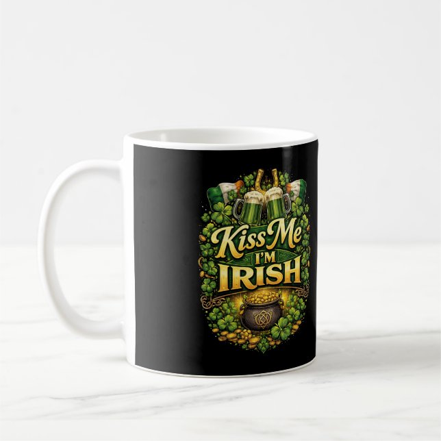 Kiss Me, I’m Irish Coffee Mug (Left)