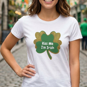 Kiss Me I’m Irish Shamrock St. Patrick’s Day T-Shirt