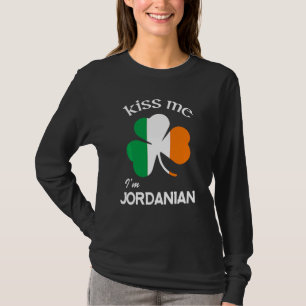 Kiss Me I M Jordanian Shamrock Jordan St. Patrick T-Shirt