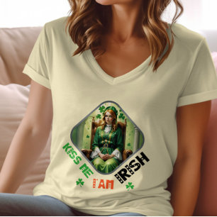 Kiss Me, I'am Irish - Shimmering Shamrock Ball T-Shirt