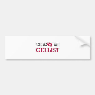Kiss Me I'm a CELLIST Bumper Sticker