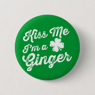 Kiss Me I'm A Ginger! 6 Cm Round Badge