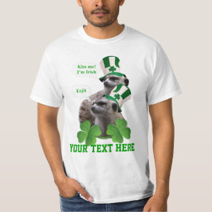 Kiss me I'm a Irish meerkat design T-Shirt
