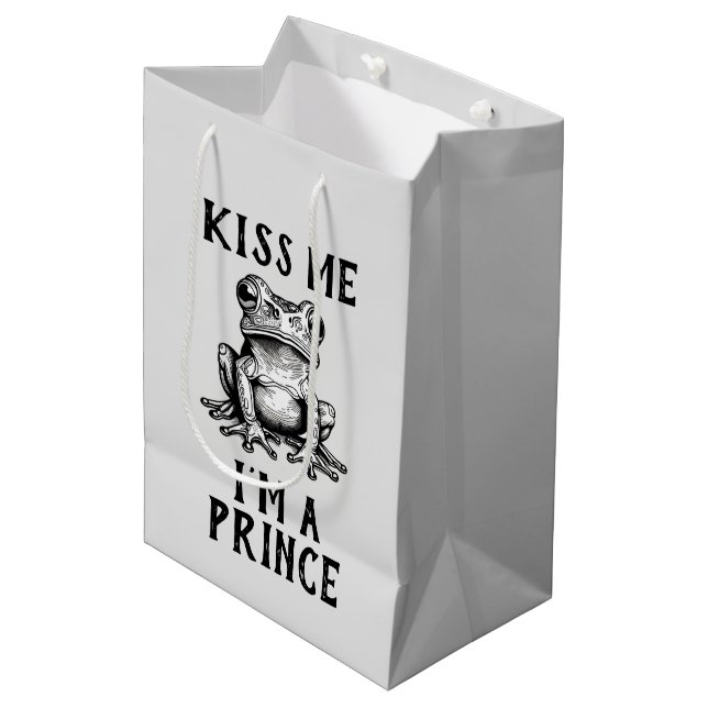 Kiss Me I'm A Prince Gift Bag (Front Angled)
