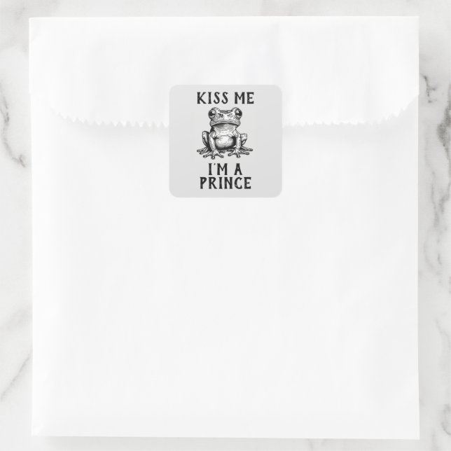 Kiss Me I'm A Prince Sticker (Bag)