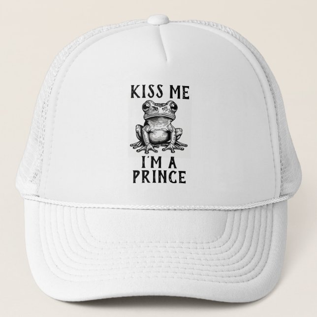 Kiss Me I'm A Prince Trucker Hat (Front)