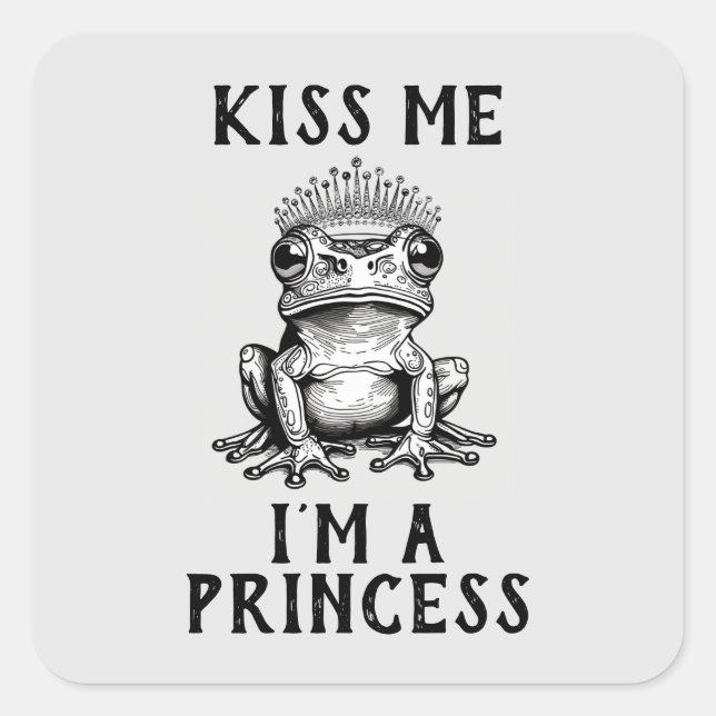 Kiss Me I'm A Princess Sticker (Front)