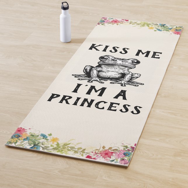 Kiss Me I'm A Princess Yoga Mat (In Situ)