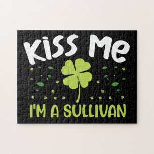Kiss Me I'm A Sullivan - Last Name Sullivan Jigsaw Puzzle