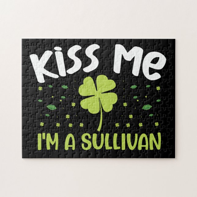 Kiss Me I'm A Sullivan - Last Name Sullivan Jigsaw Puzzle (Horizontal)