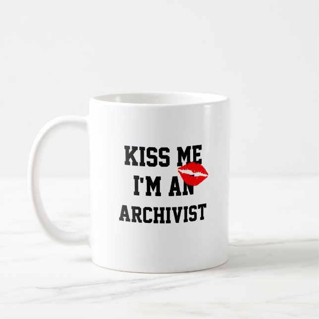 Kiss Me Im An Archivist Mug (Left)