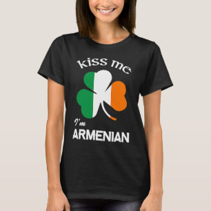 Kiss Me I'm Armenian Shamrock Armenia St Patrick's T-Shirt