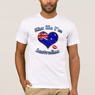 Kiss Me I'm Australian Flag T-Shirt Australia Day