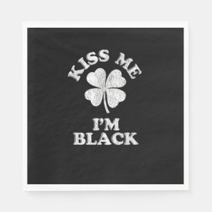 Kiss Me I'm Black T-Shirt Napkin