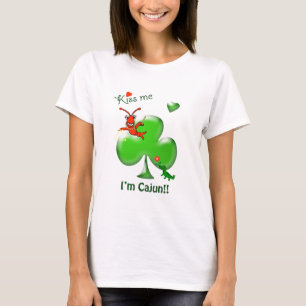 Kiss Me I'm Cajun Crawfish St Patrick's Day T-Shirt