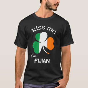 Kiss Me I'm Fijian Shamrock St. Patrick's Day T-Shirt