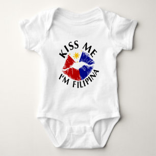 Kiss Me I'm Filipina Baby Bodysuit