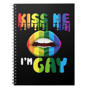 Kiss Me I'm Gay Homosexual Pride LGBT Notebook