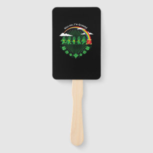 Kiss Me I'm Grateful Leprechauns Rainbow St Patric Hand Fan