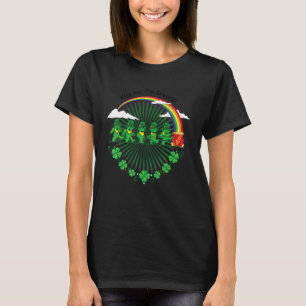 Kiss Me I'm Grateful Leprechauns Rainbow St Patric T-Shirt