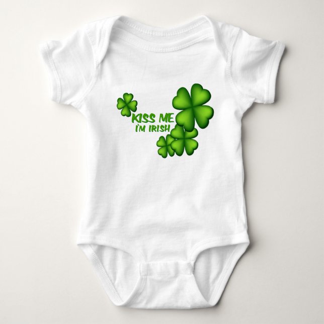 Kiss Me Im Irish Baby Bodysuit (Front)